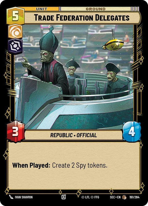 Image for Trade Federation Delegates (191/264) [Secrets of Power] - Star Wars: Unlimited