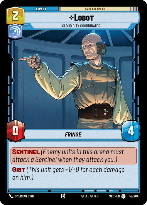 Image for Lobot - Cloud City Coordinator (57/264) [Secrets of Power] - Star Wars: Unlimited