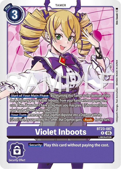 Image for Violet Inboots (BT23-087 R) [Hackers' Slumber] - Digimon Card Game