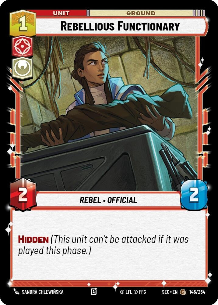 Image for Rebellious Functionary (146/264) [Secrets of Power] - Star Wars: Unlimited