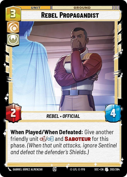 Image for Rebel Propagandist (202/264) [Secrets of Power] - Star Wars: Unlimited