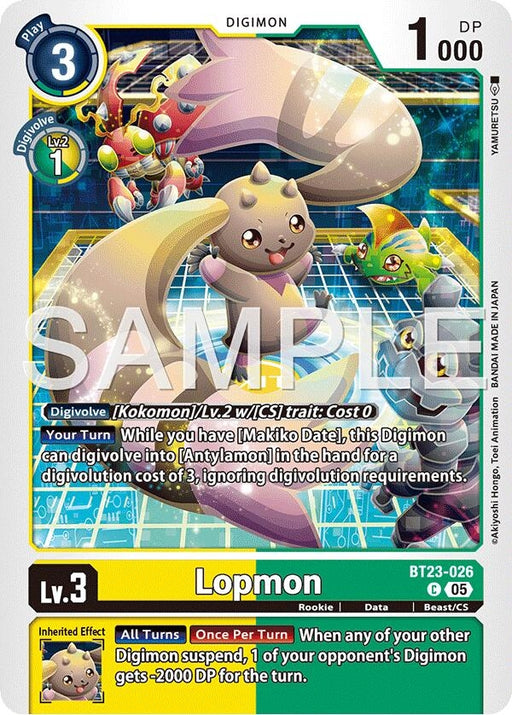 Image for Lopmon (BT23-026 C) [Hackers' Slumber] - Digimon Card Game