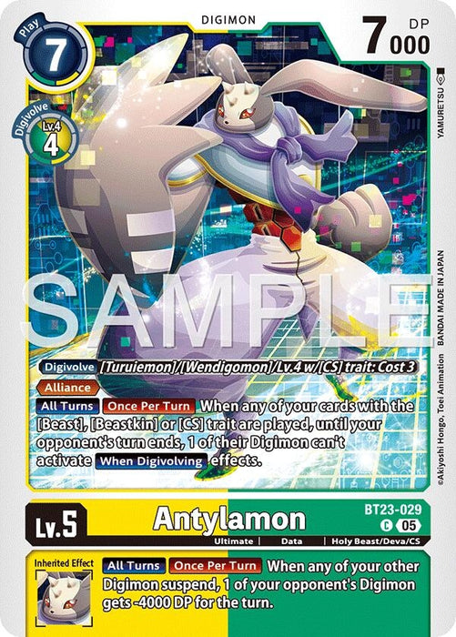 Image for Antylamon (BT23-029 C) [Hackers' Slumber] - Digimon Card Game