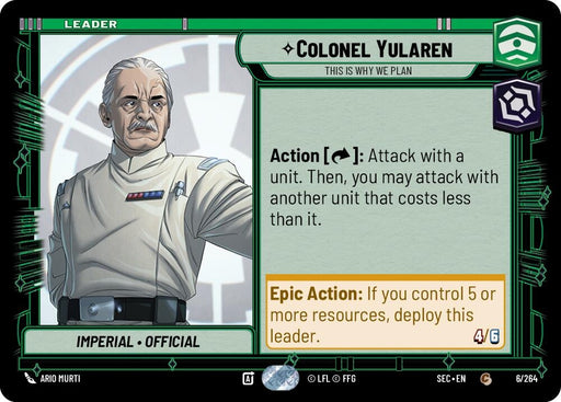 Image for Colonel Yularen - This is Why We Plan (6/264) [Secrets of Power] - Star Wars: Unlimited