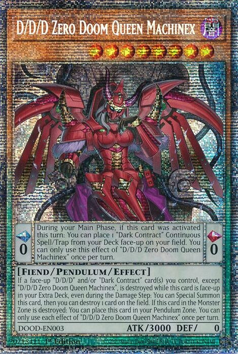Image for D/D/D Zero Doom Queen Machinex (Starlight Rare) (DOOD-EN003) [Doom of Dimensions] - YuGiOh