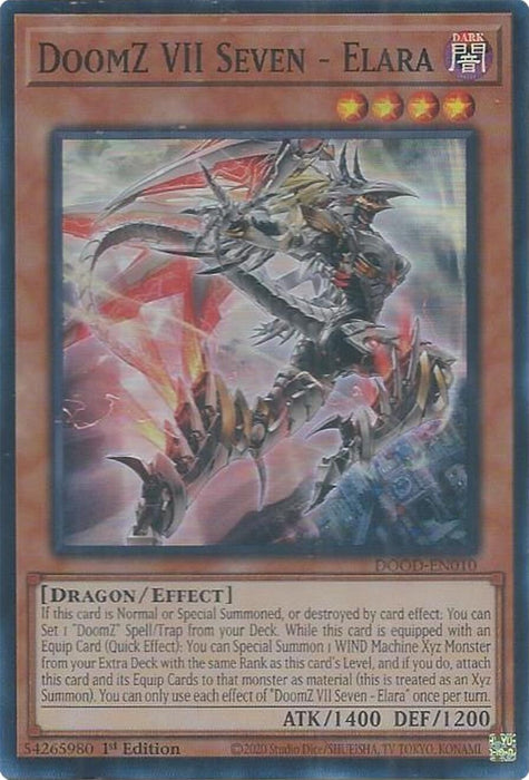 Image for DoomZ VII Seven - Elara (DOOD-EN010) [Doom of Dimensions] - YuGiOh