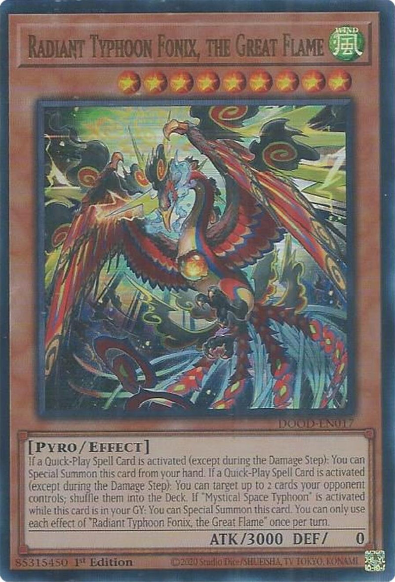 Image for Radiant Typhoon Fonix, the Great Flame (DOOD-EN017) [Doom of Dimensions] - YuGiOh