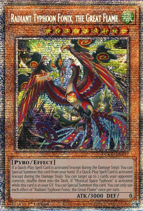 Image for Radiant Typhoon Fonix, the Great Flame (Starlight Rare) (DOOD-EN017) [Doom of Dimensions] - YuGiOh