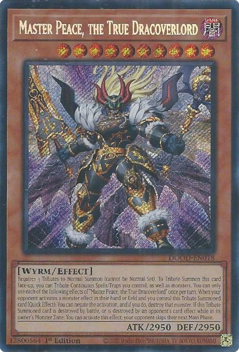 Image for Master Peace, the True Dracoverlord (DOOD-EN018) [Doom of Dimensions] - YuGiOh