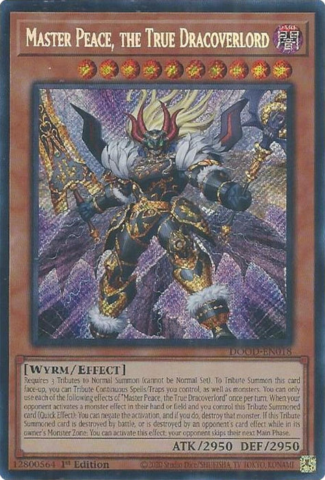Image for Master Peace, the True Dracoverlord (DOOD-EN018) [Doom of Dimensions] - YuGiOh