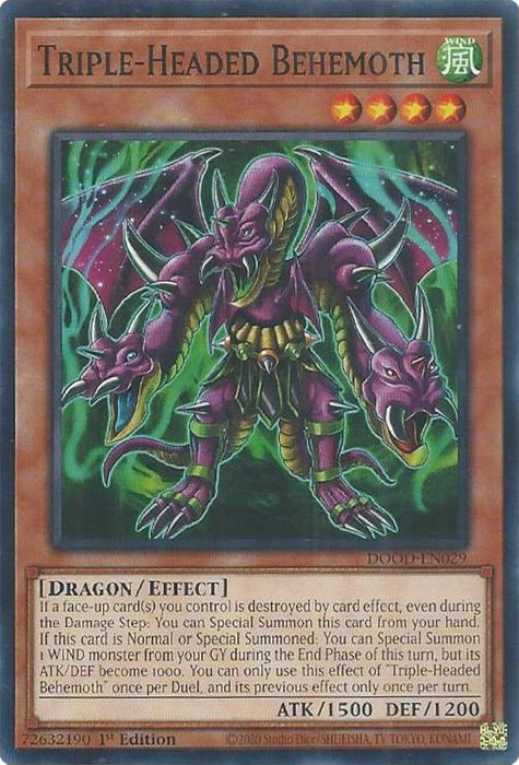 Image for Triple-Headed Behemoth (DOOD-EN029) [Doom of Dimensions] - YuGiOh
