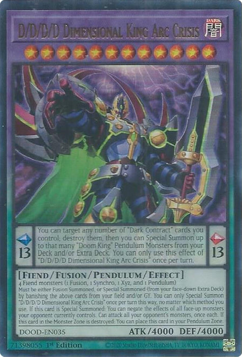 Image for D/D/D/D Dimensional King Arc Crisis (DOOD-EN035) [Doom of Dimensions] - YuGiOh