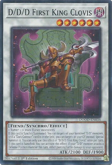 Image for D/D/D First King Clovis (DOOD-EN038) [Doom of Dimensions] - YuGiOh