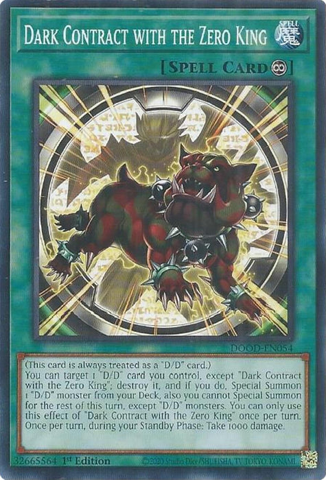 Image for Dark Contract with the Zero King (DOOD-EN054) [Doom of Dimensions] - YuGiOh