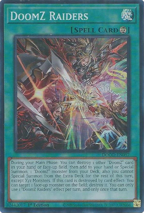 Image for DoomZ Raiders (DOOD-EN057) [Doom of Dimensions] - YuGiOh