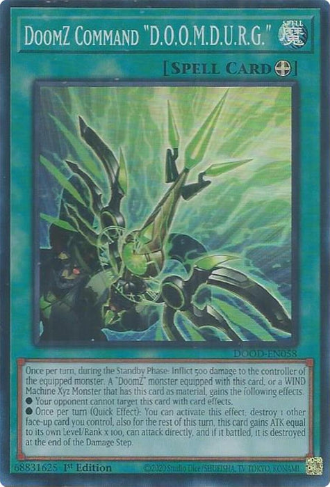 Image for DoomZ Command "D.O.O.M.D.U.R.G." (DOOD-EN058) [Doom of Dimensions] - YuGiOh