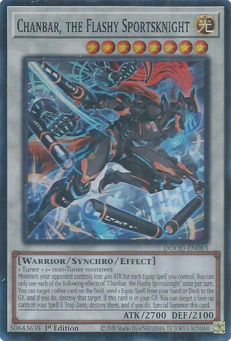 Image for Chanbar, the Flashy Sportsknight (DOOD-EN083) [Doom of Dimensions] - YuGiOh