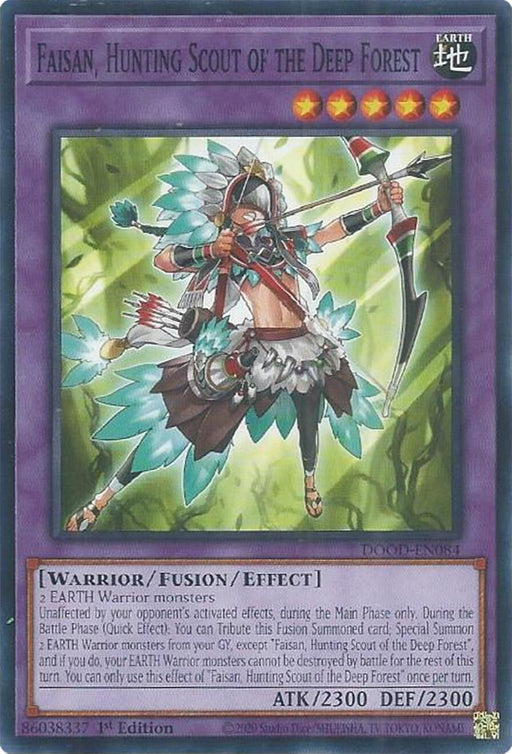 Image for Faisan, Hunting Scout of the Deep Forest (DOOD-EN084) [Doom of Dimensions] - YuGiOh
