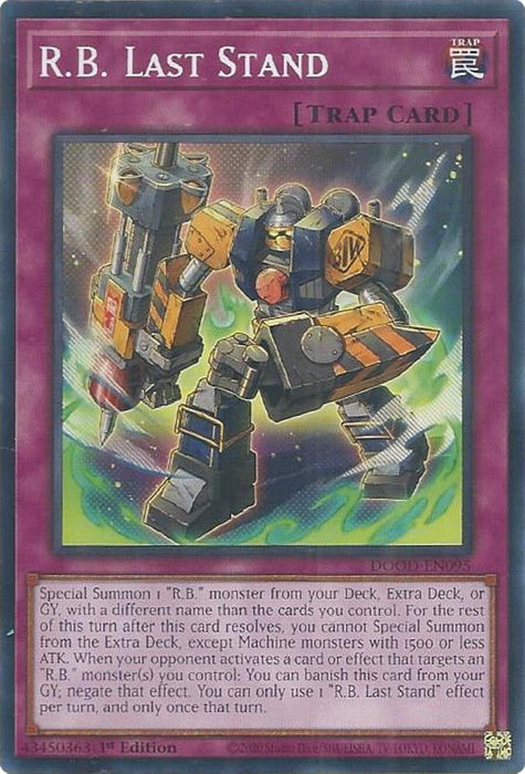 Image for R.B. Last Stand (DOOD-EN095) [Doom of Dimensions] - YuGiOh