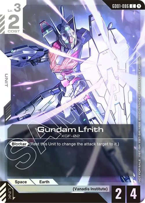 Image for Gundam Lfrith (Championship Participation Pack 01) (GD01-086) [Gundam Promotional Cards] - Gundam Card Game