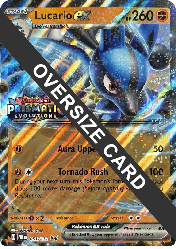 Image for Lucario ex (Prismatic Evolutions Stamp) (051/131) [Jumbo Cards] - Pokemon