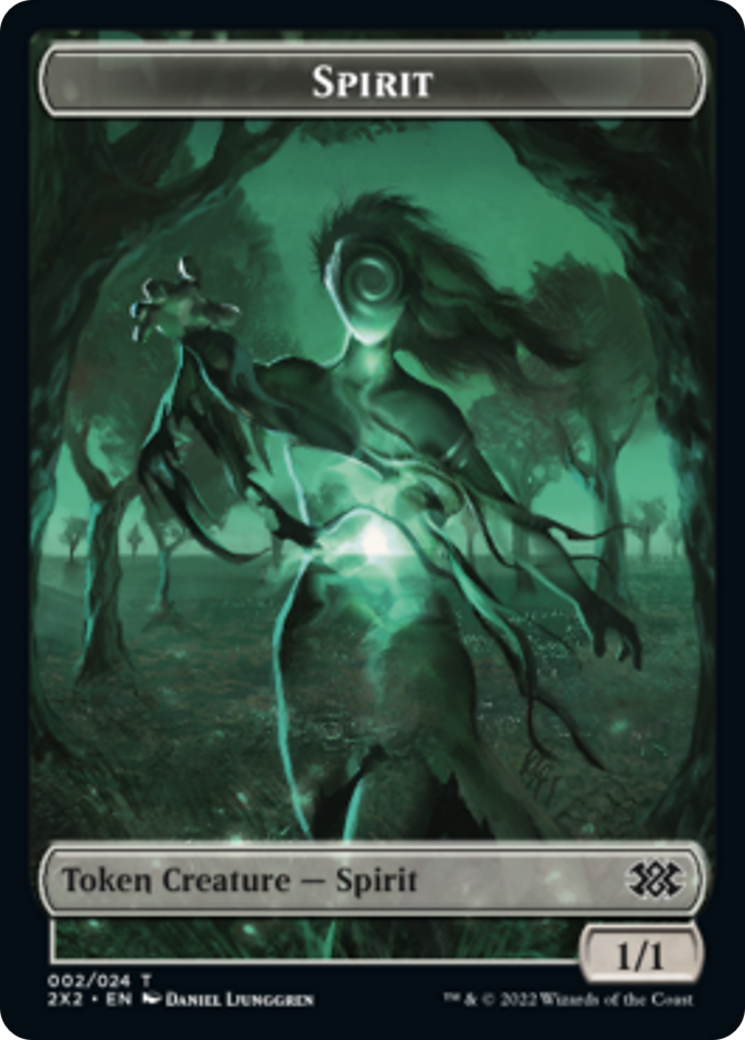 Cat Dragon // Spirit (002) Double-Sided Token (19 // 2) [Double Masters 2022]