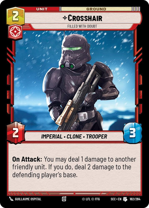 Image for Crosshair - Filled With Doubt (162/264) [Secrets of Power] - Star Wars: Unlimited