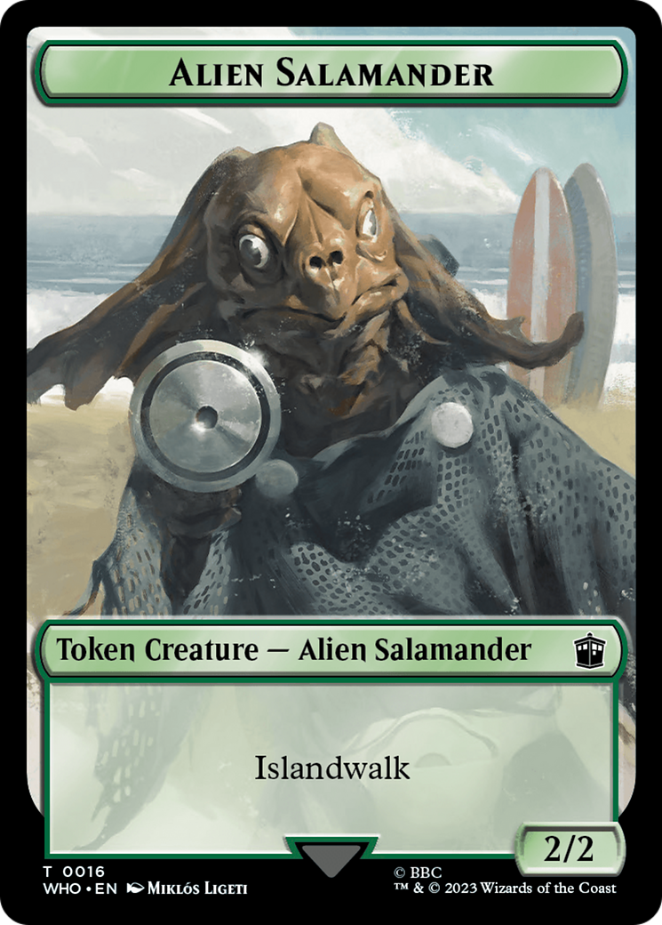 Dalek // Alien Salamander Double-Sided Token (12 // 16) [Universes Beyond: Doctor Who]