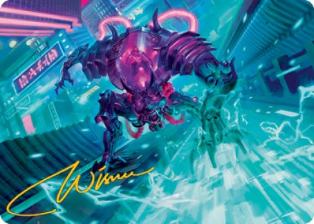 Surgehacker Mech Art Card (Gold-Stamped Signature) (45) [Art Series: Kamigawa: Neon Dynasty]