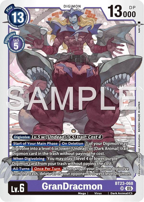 Image for GranDracmon (BT23-068 SR) [Hackers' Slumber] - Digimon Card Game