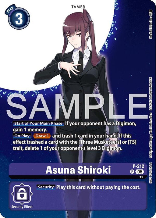 Image for Asuna Shiroki (Hacker's Slumber Box Promotion Pack) (P-212 P) [Digimon Promotion Cards] - Digimon Card Game