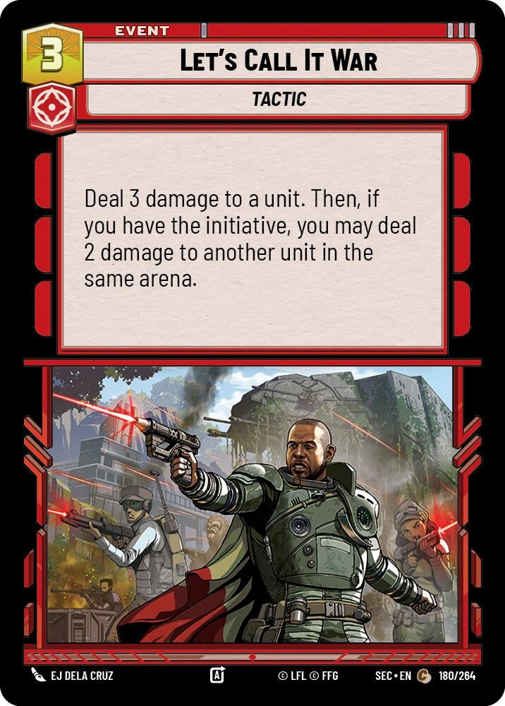 Image for Let's Call It War (180/264) [Secrets of Power] - Star Wars: Unlimited