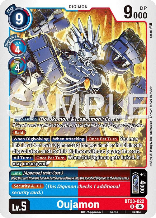 Image for Oujamon (BT23-022 R) [Hackers' Slumber] - Digimon Card Game