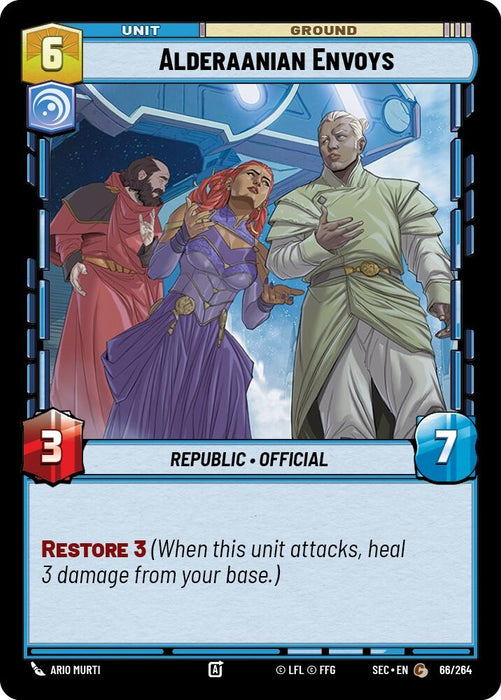 Image for Alderaanian Envoys (66/264) [Secrets of Power] - Star Wars: Unlimited
