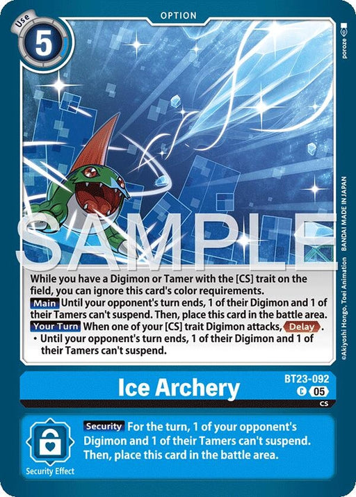 Image for Ice Archery (BT23-092 C) [Hackers' Slumber] - Digimon Card Game