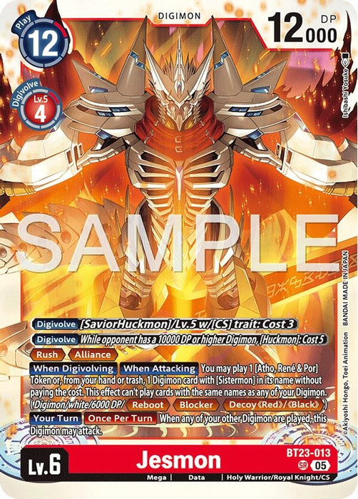 Image for Jesmon (BT23-013 SR) [Hackers' Slumber] - Digimon Card Game