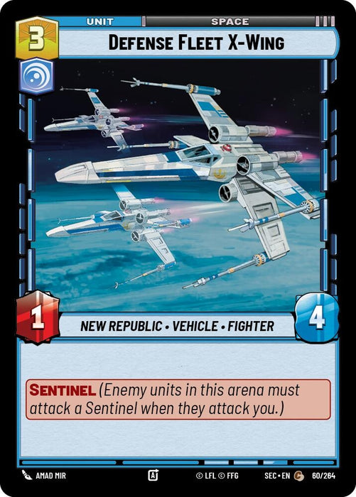 Image for Defense Fleet X-Wing (60/264) [Secrets of Power] - Star Wars: Unlimited