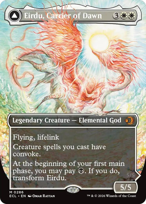 Image for Eirdu, Carrier of Dawn (Borderless) (286) [Lorwyn Eclipsed] - Magic: The Gathering