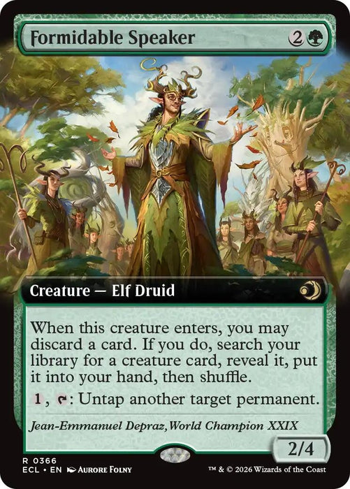 Image for Formidable Speaker (Extended Art) (366) [Lorwyn Eclipsed] - Magic: The Gathering