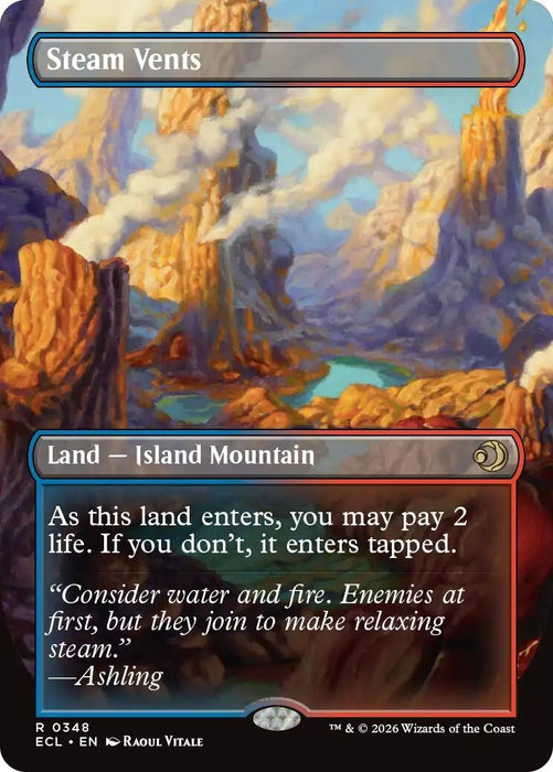 Image for Steam Vents (Borderless) (348) [Lorwyn Eclipsed] - Magic: The Gathering