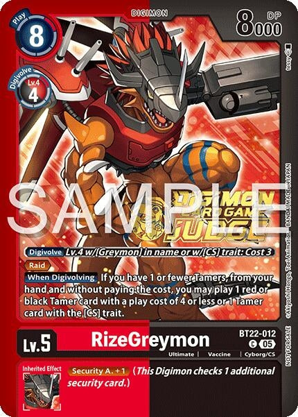 RizeGreymon (Judge Pack 2025 Wave 2) (BT22-012 C) [Cyber Eden]