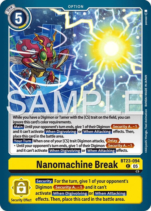 Image for Nanomachine Break (BT23-094 C) [Hackers' Slumber] - Digimon Card Game