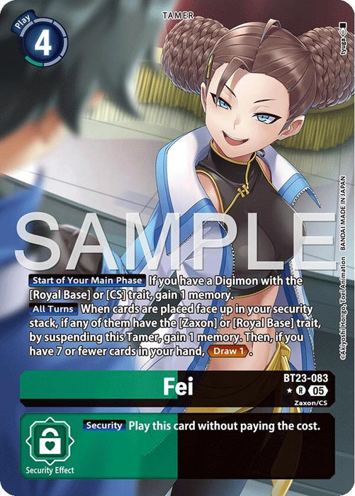 Image for Fei (Alternate Art) (BT23-083 R) [Hackers' Slumber] - Digimon Card Game