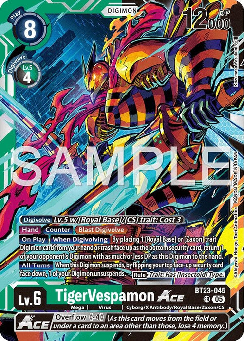 Image for TigerVespamon ACE (BT23-045 SR) [Hackers' Slumber] - Digimon Card Game