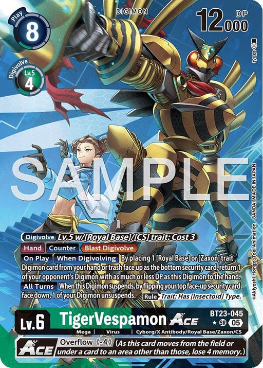 Image for TigerVespamon ACE (Alternate Art) (BT23-045 SR) [Hackers' Slumber] - Digimon Card Game