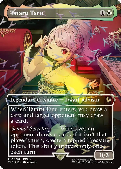 Image for Tataru Taru (Borderless) (Chocobo Track Foil) (466) - Magic: The Gathering