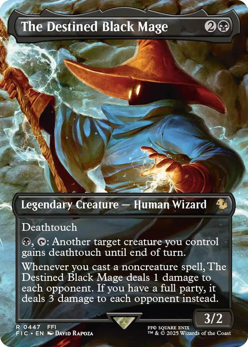 Image for The Destined Black Mage (Borderless) (447) - Magic: The Gathering