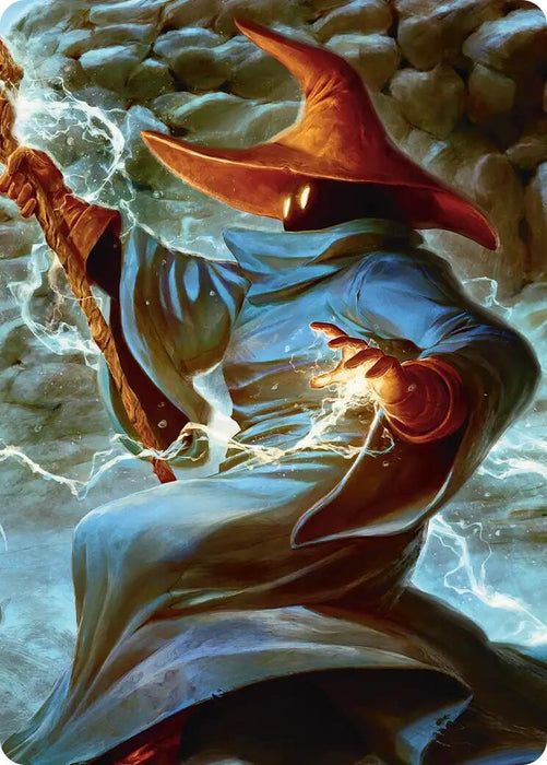 Image for The Destined Black Mage Scene Art Card (6) - Magic: The Gathering