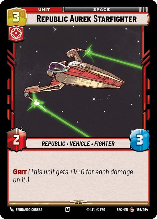 Image for Republic Aurek Starfighter (166/264) [Secrets of Power] - Star Wars: Unlimited
