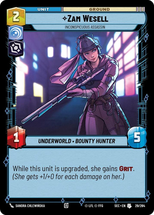 Image for Zam Wesell - Inconspicuous Assassin (29/264) [Secrets of Power] - Star Wars: Unlimited